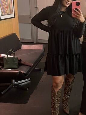 Zara Black Tiered Dress